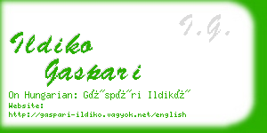 ildiko gaspari business card